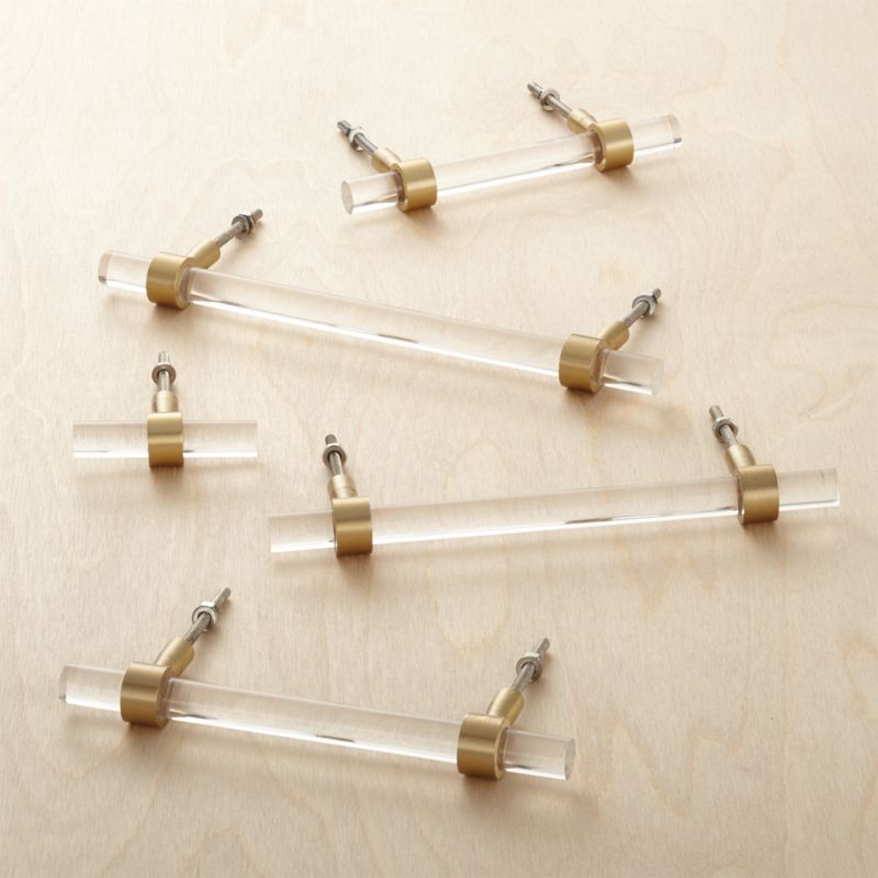 Brass and Acrylic Handles and Knob | CB2 | CB2