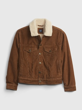Kids Sherpa Lined Corduroy Jacket | Gap (US)