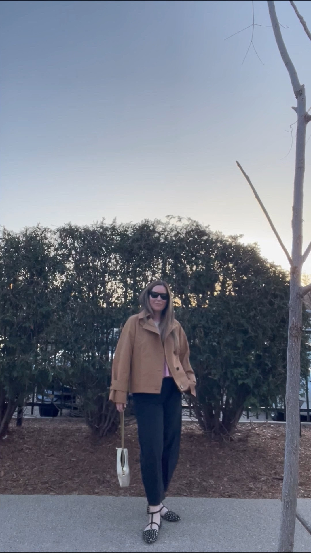 Happy hour on that first warm spring Friday night ✨ Loving this cropped trench and I wore these new barrel pants all weekend—from drinks to yard work to lounging. 

#LTKSeasonal #LTKWorkwear #LTKWatchNow