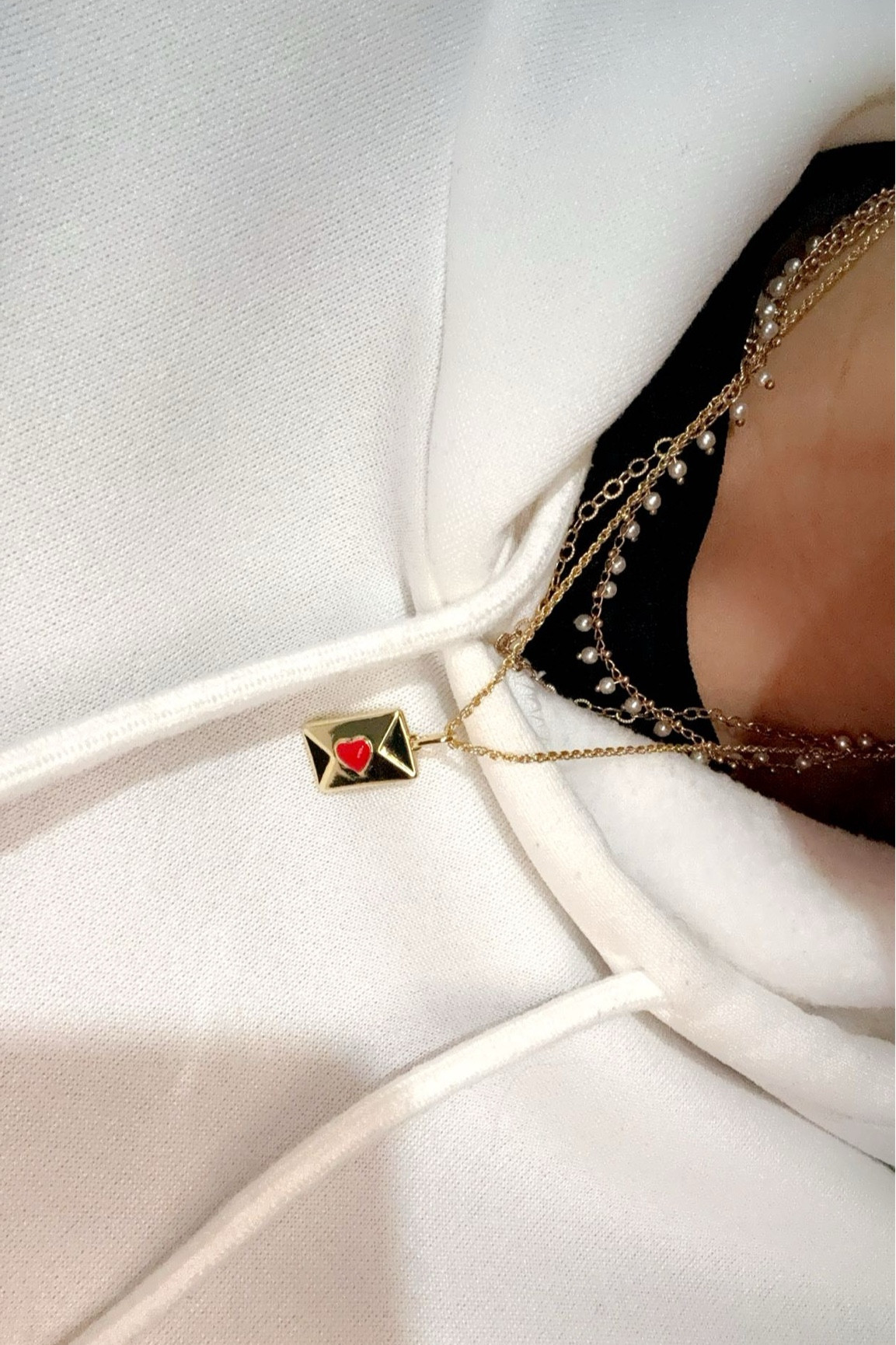 jewelry stack!! (heart envelope is evry jewels ‘sent with love’ necklace, use code lilylewis for $$ off! 

#LTKMostLoved #LTKStyleTip #LTKBeauty