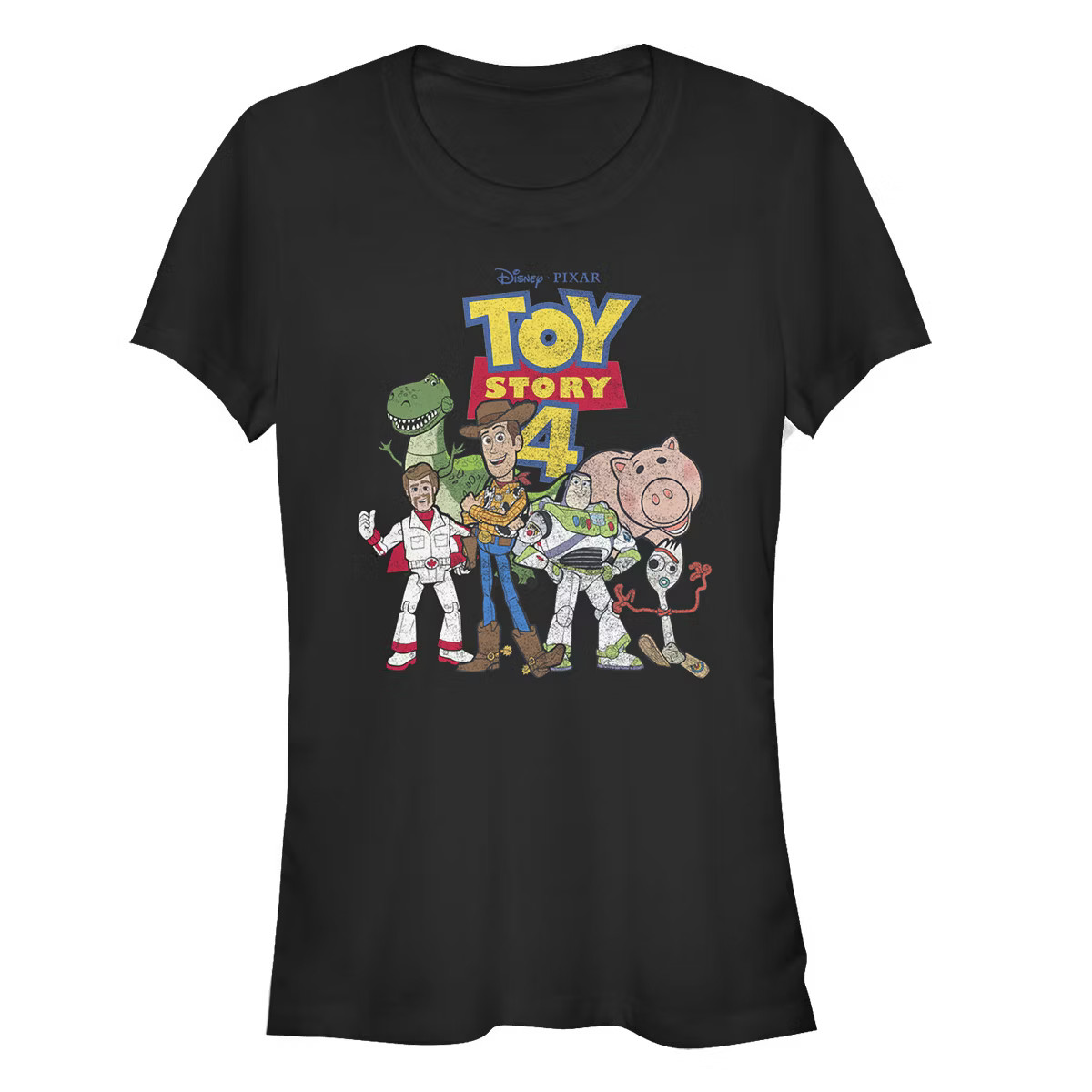 Juniors Womens Toy Story Character Logo Party T-Shirt | Target