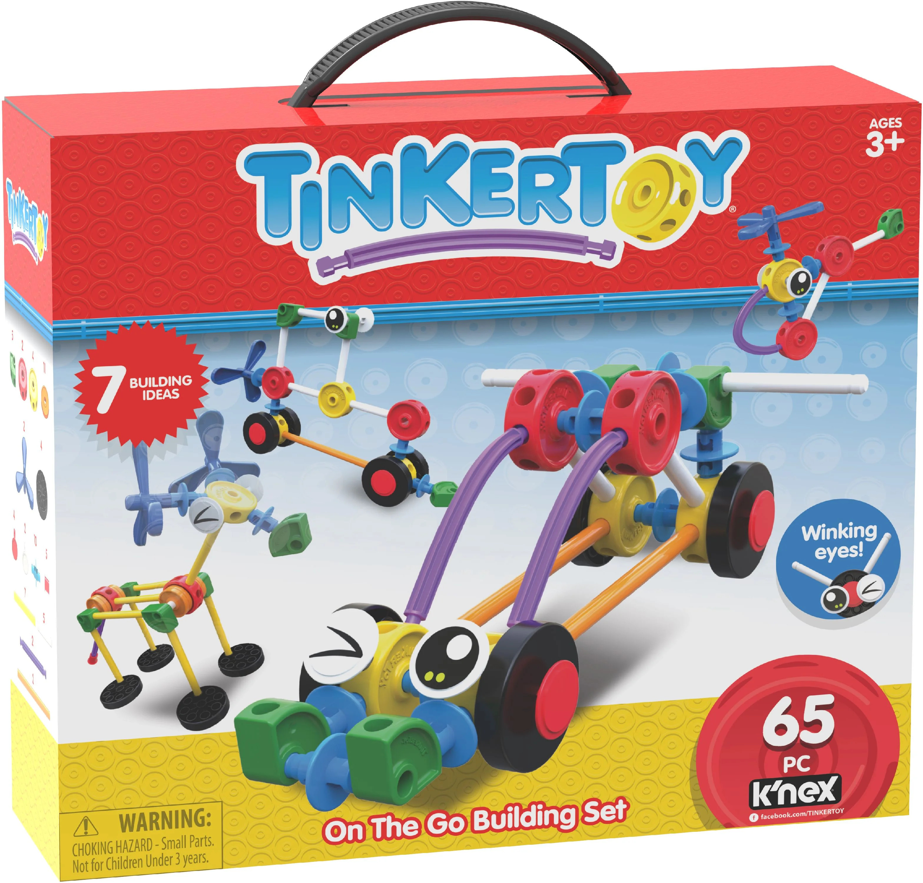 TINKERTOY On the Go Building Set - 65 Pieces - Creative Preschool Toy - Walmart.com | Walmart (US)