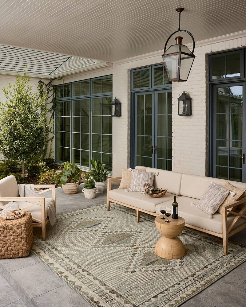 Loloi Saylor Collection SAY-02 Ivory/Granite 11' x 15' Indoor/Outdoor Area Rug | Amazon (US)