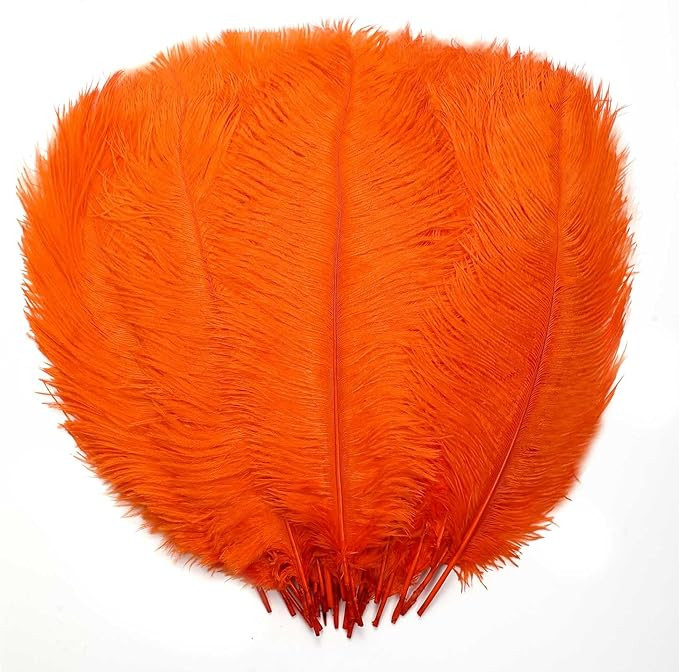 YAKRUNA 30PCS Orange Ostrich Feathers Bulk 12-14 Inches for Centerpieces for Wedding Birthday Gat... | Amazon (US)