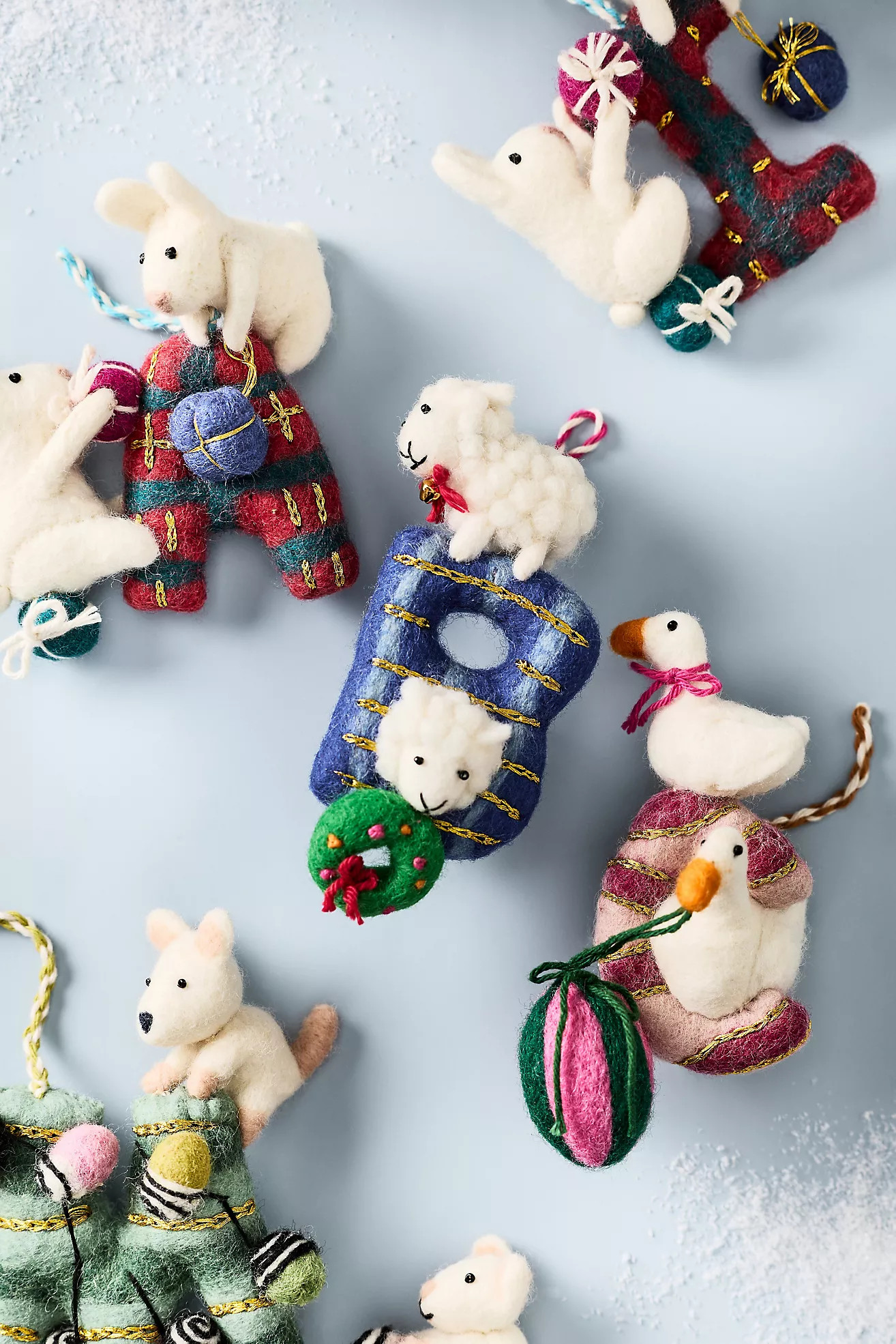 Holiday Helpers Felt Monogram Ornament | Anthropologie (US)