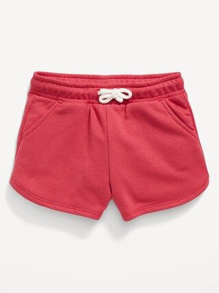 French Terry Drawstring Dolphin-Hem Shorts for Toddler Girls | Old Navy (US)