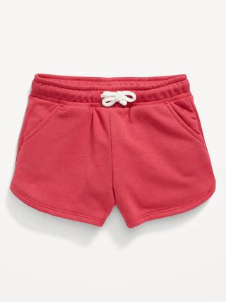 French Terry Drawstring Dolphin-Hem Shorts for Toddler Girls | Old Navy (US)