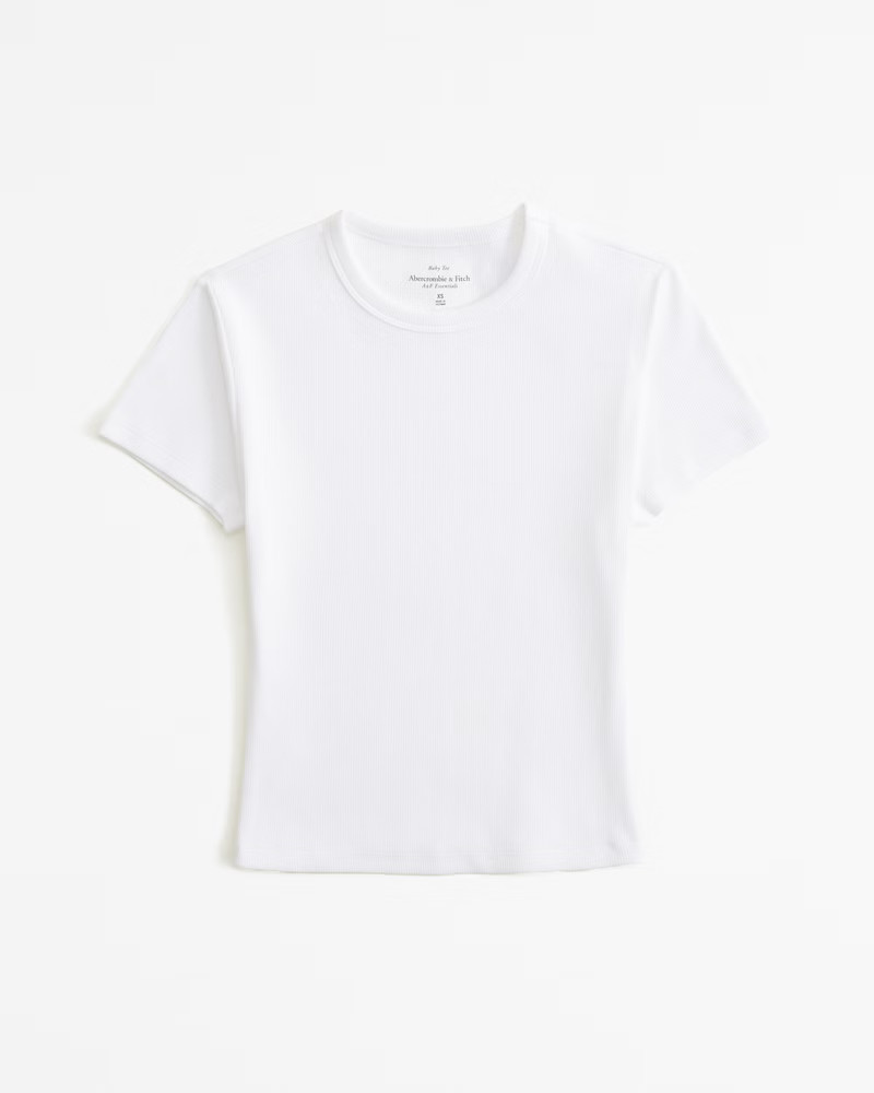 Essential Rib Baby Tee | Abercrombie & Fitch (US)