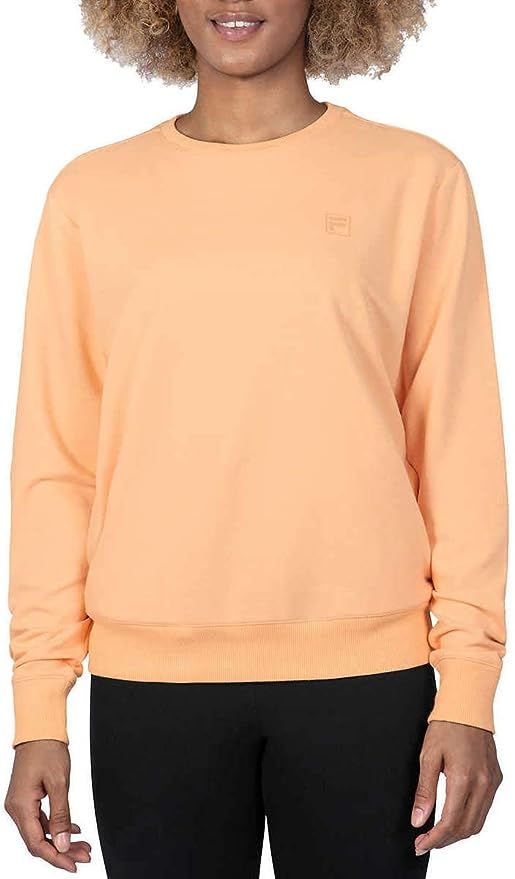 Fila Womens French Terry Long Sleeve Crewneck Sweatshirt | Amazon (US)