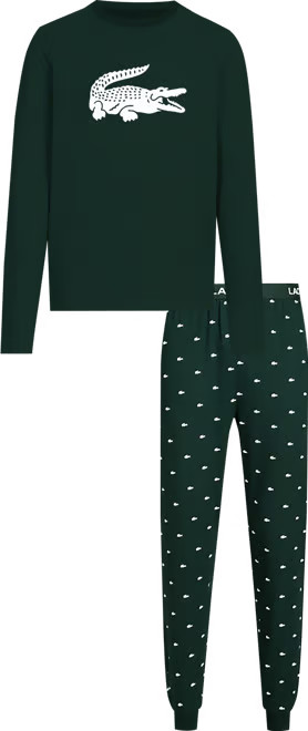 Lacoste Men's 2-Piece Jersey Crewneck Top and Pants Pajama Set - Macy's | Macy's
