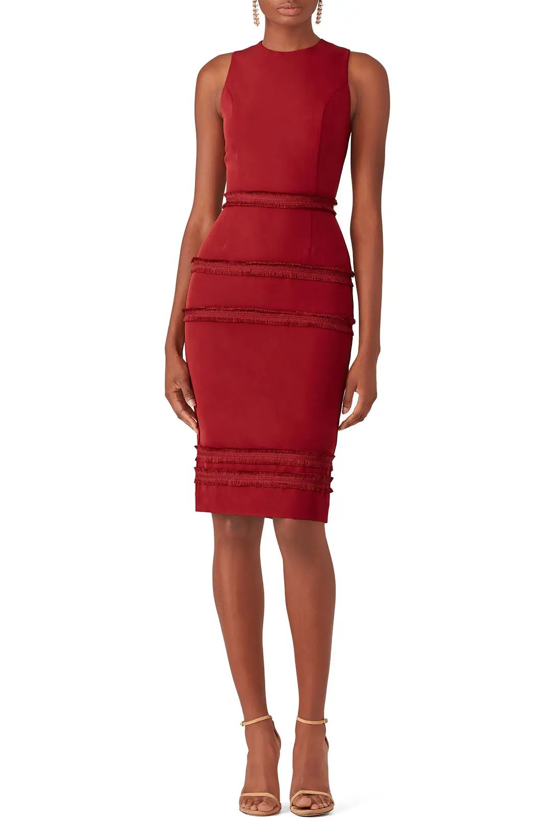 FINDERS KEEPERS Red Fringed Dress | Rent The Runway