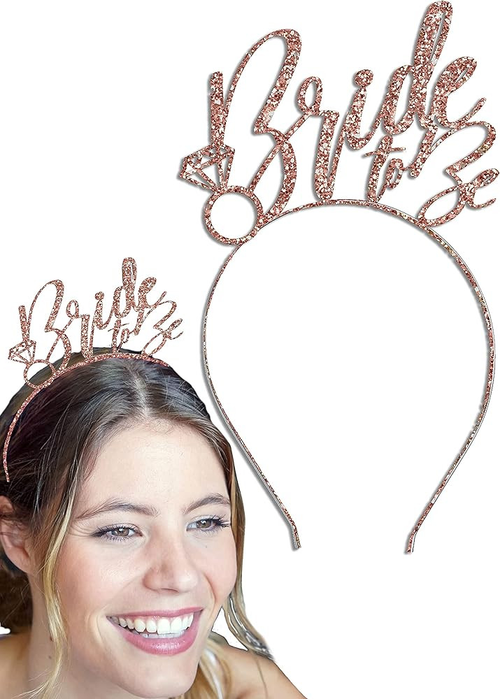 Bride to Be Sash Silver Sash for Bridal Shower - Bride Sash & Headband Set - Bride Sash and Tiara | Amazon (US)