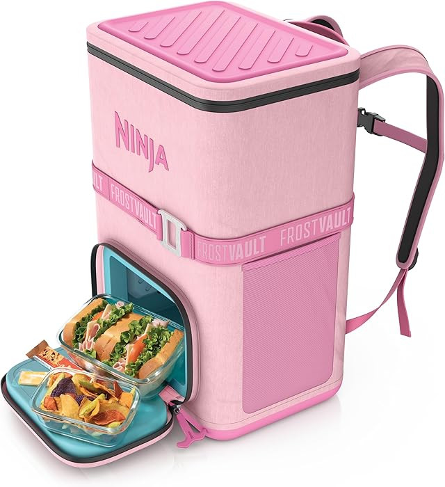 Ninja FrostVault Go Backpack Soft Cooler with Cold Dry Zone Storage, Ergonomic Backpack Straps fo... | Amazon (US)