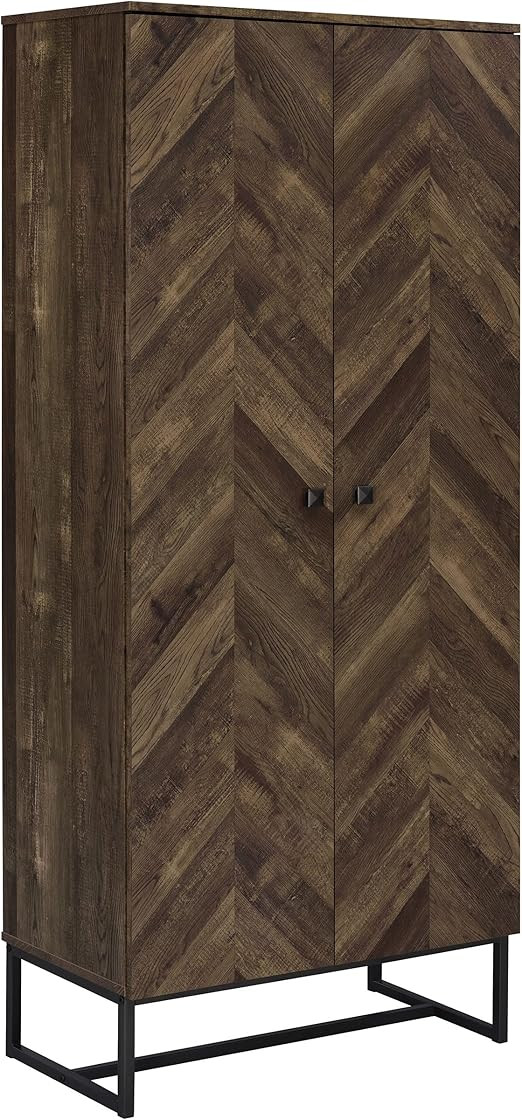 Coaster Home Furnishings Carolyn 2-Door Accent Cabinet Rustic Oak and Gunmetal | Amazon (US)