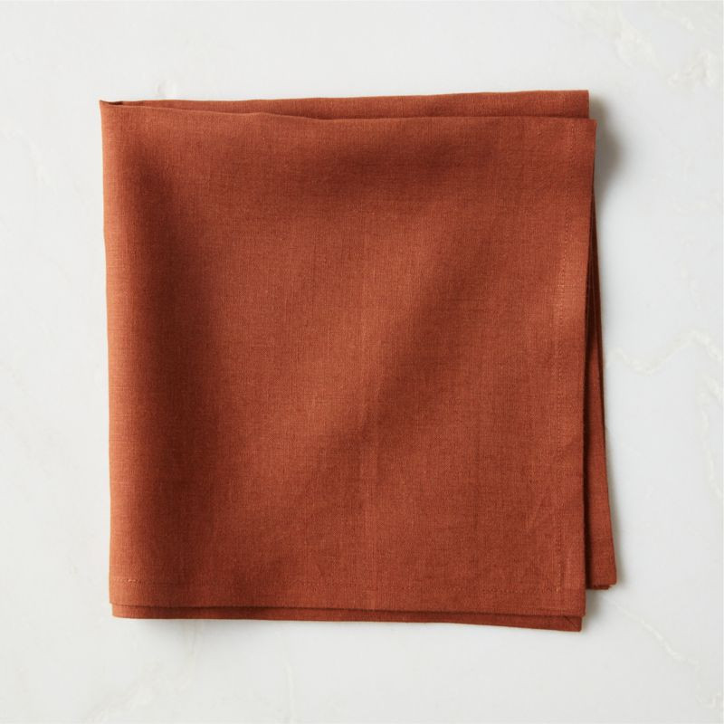 Bolt Modern Orange Linen Dinner Napkin + Reviews | CB2 | CB2