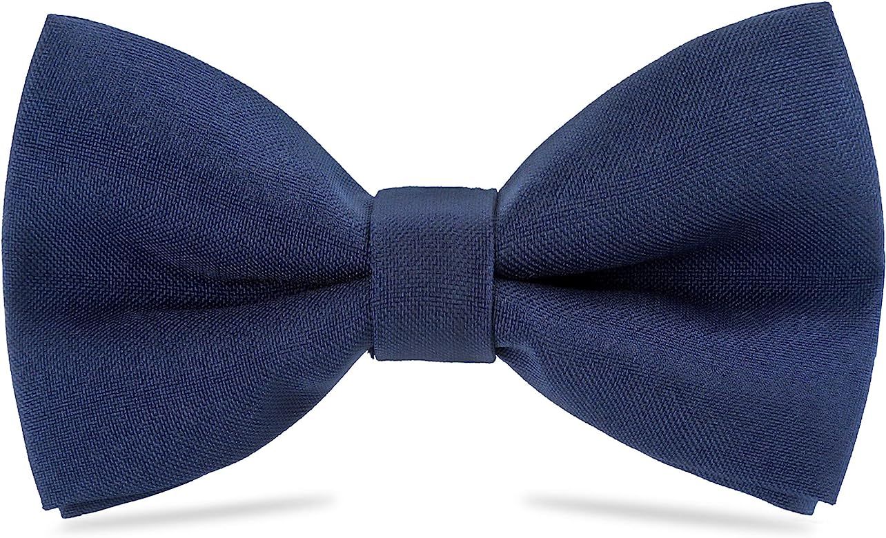 Classic Pre-Tied Bow Tie for Children & Adults Solid Color Adjustable Bowtie Gabardine Material | Amazon (US)