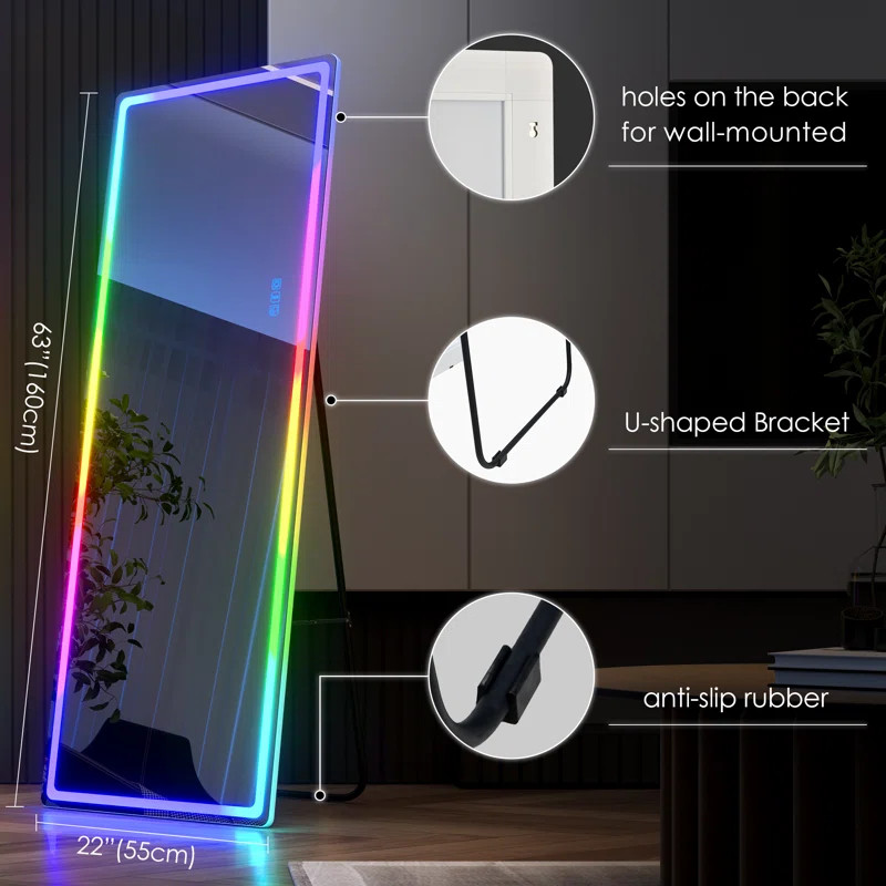 Arczi Metal Flat LED Mirror | Wayfair North America