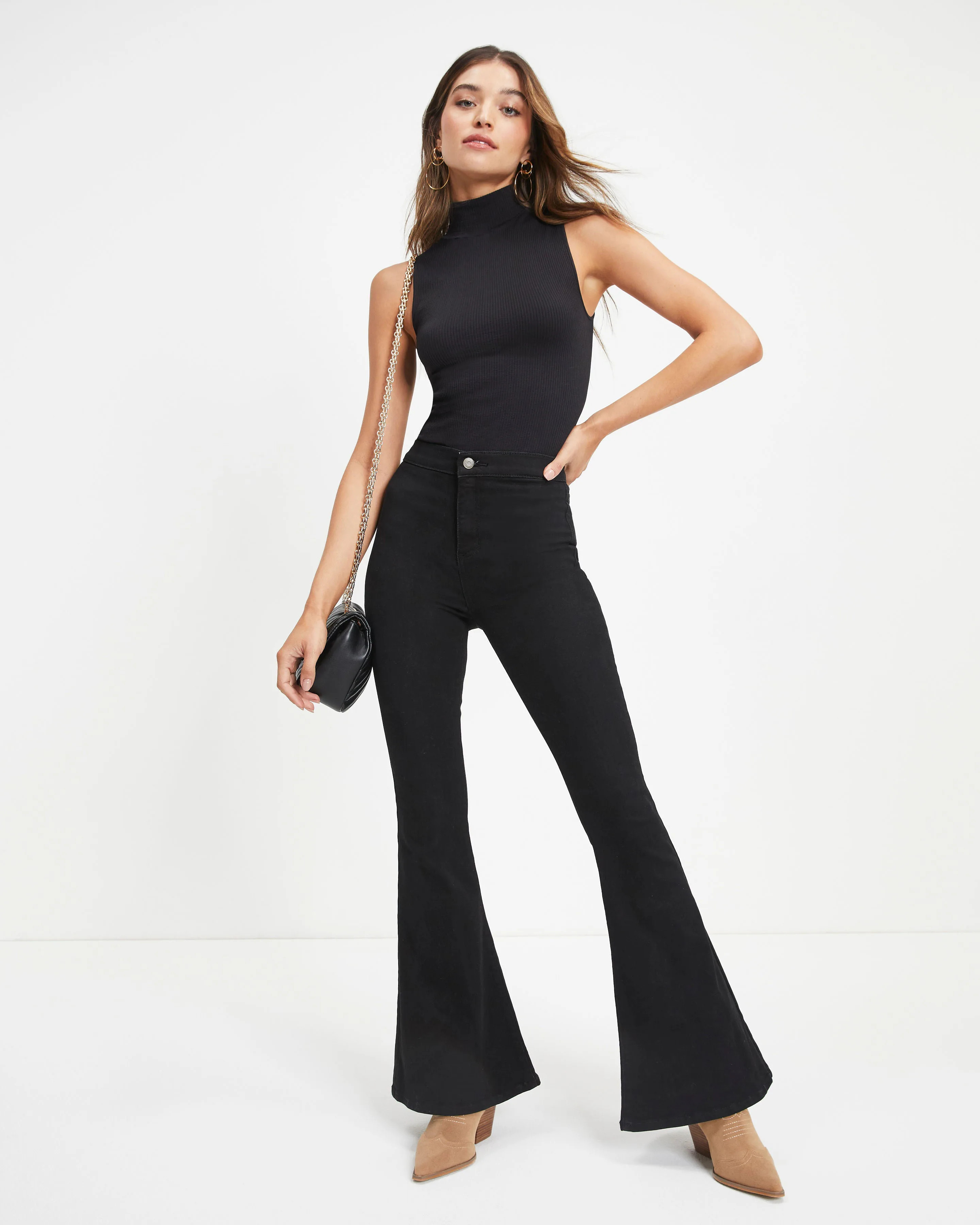 Sanderson High Rise Stretch Flare Jeans | VICI
