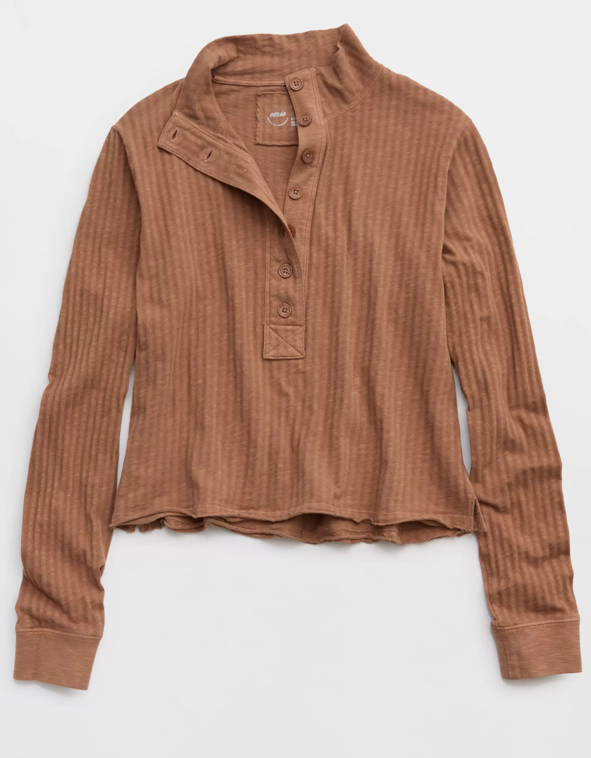 Aerie Shadow Stripe Henley T-Shirt | Aerie