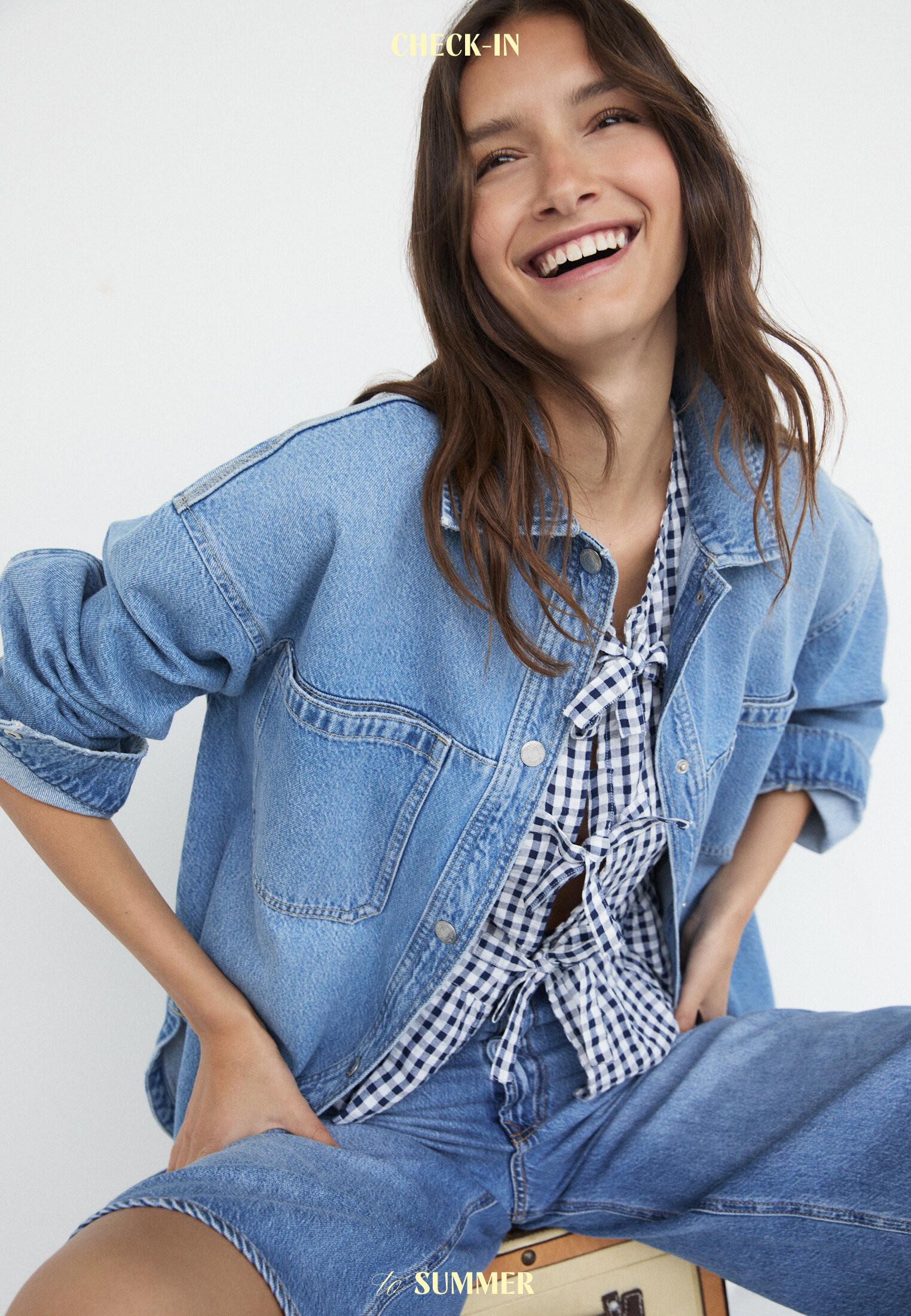 Oversize denim overshirt - Women's Jackets | Stradivarius France | Stradivarius (FR)