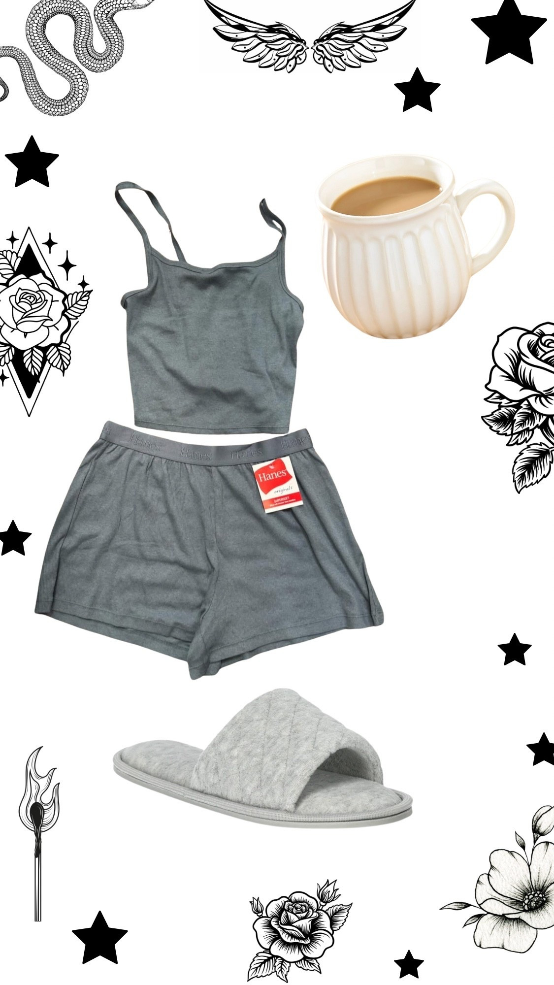 Summer Hanes lounge set from Walmart 

#LTKgrwm #LTKootd #LTKMidsize