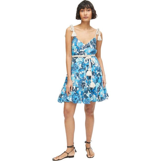 Women's Casey Dress, Woodstock Floral Blue | Maisonette