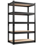 REIBII Storage Shelves Unit 5 Tier Adjustable Metal Shelving for Garage,12"D x 28"W x 60"H | Walmart (US)
