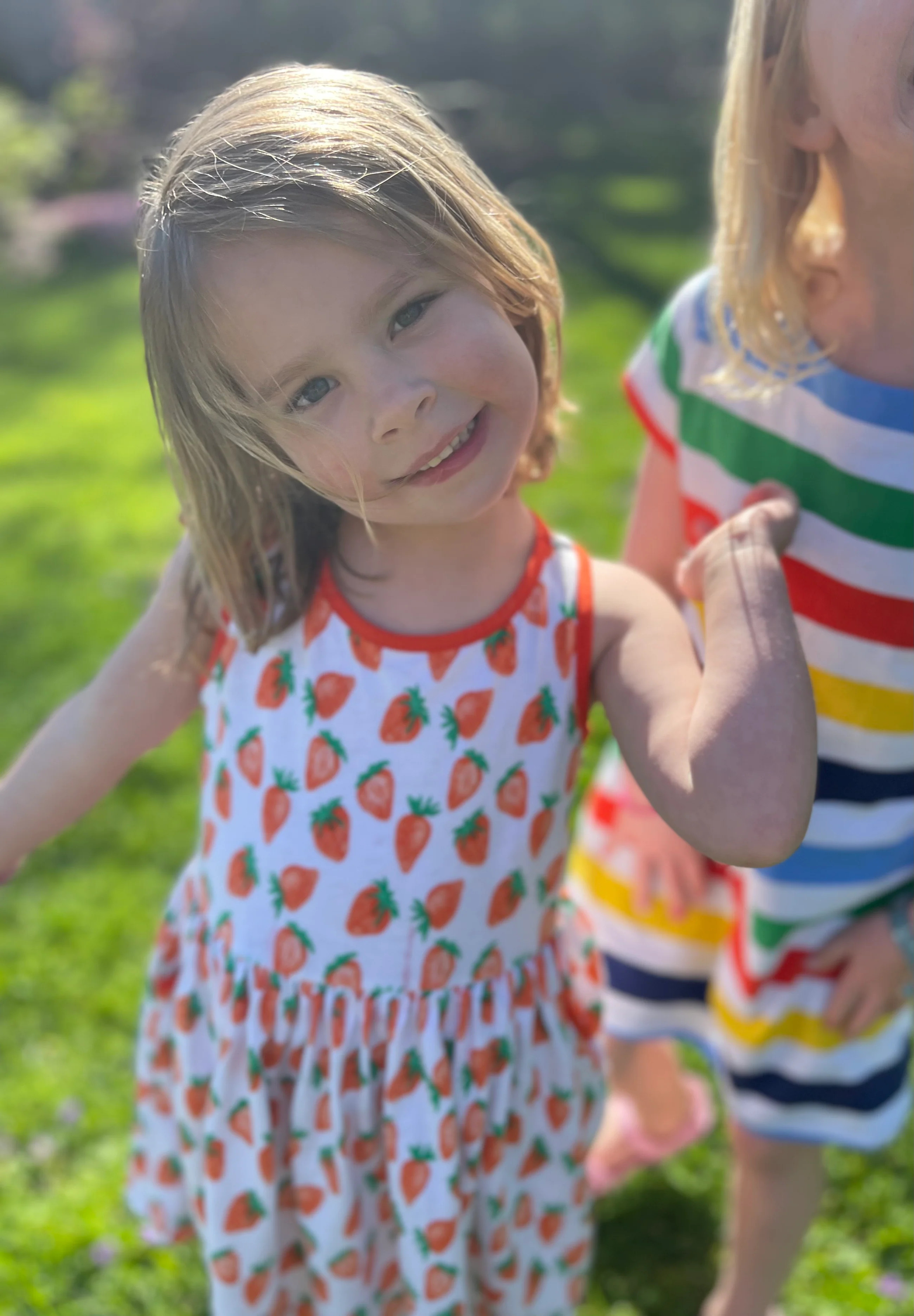 Girls Tawny Twirl Dress in Strawberry Fields | Duffield Lane
