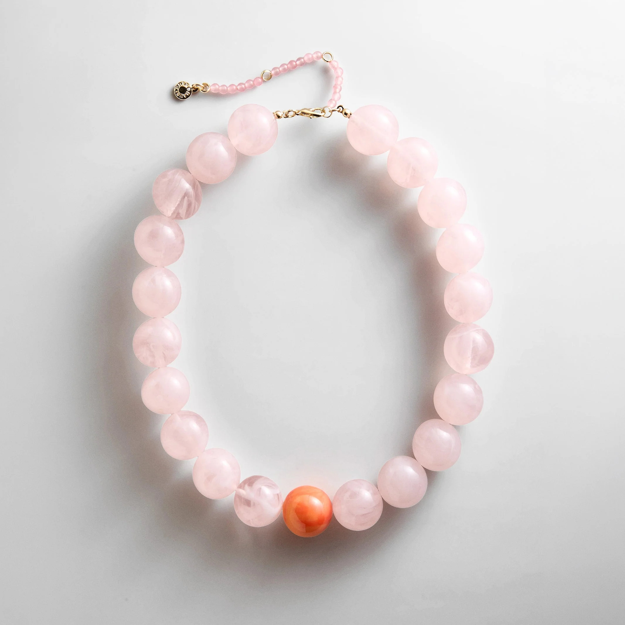 Jane Beaded Necklace - Rose Quartz/Carnelian | BaubleBar