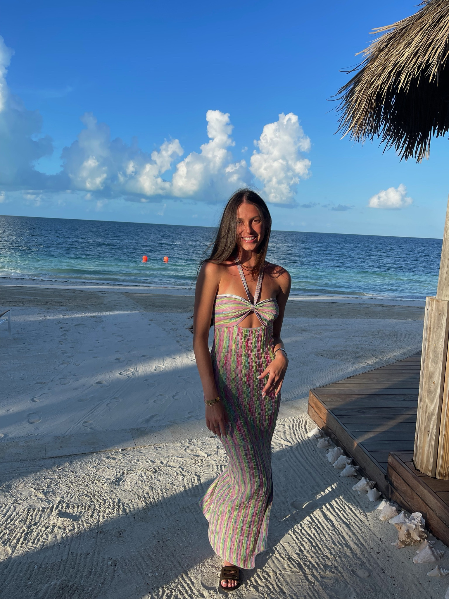 ‘Alexis’ cotton candy halter dress