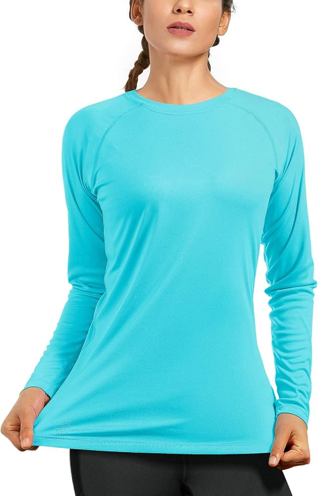Women's UPF 50+ Long Sleeve UV Sun Protection Shirts Quick Dry Rash Guard Swim Outdoor T-Shirt fo... | Amazon (US)