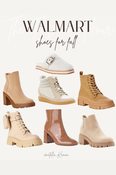 Walmart finds. Walmart fashion. Fall fashion. Fall shoes. Sherpa slides. Neutral booties. Calf boots. Combat boots. Patent leather booties. Faux suede booties. Perfect fall shoes. 



#LTKshoecrush #LTKSeasonal #LTKunder50