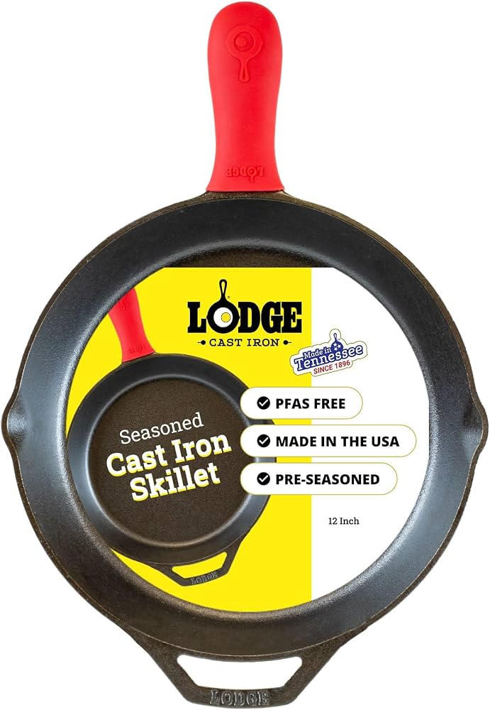Lodge Seasoned Cast Iron Skillet 12 Inches - Quality Frying Pan for the Stove, Oven, Grill & Camp... | Amazon (US)