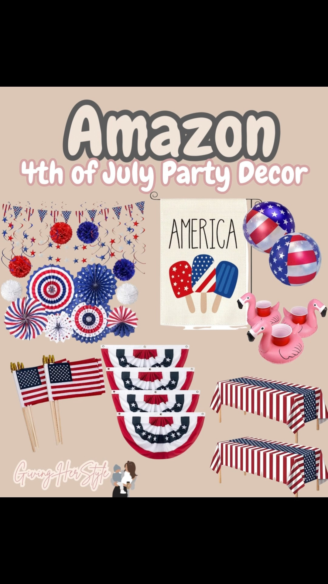 4th of July party decor from Amazon prime 
Amazon party, Fourth of July, party supplies, red white and blue, patriotic party decor, balloon arch, flags, USA, backyard party, backyard bbq, hosting essentials, party decor, amazon finds, amazon home, amazon 4th of July, porch decor, patio decor

#LTKSummerSales 

#LTKFindsUnder50 #LTKParties #LTKSeasonal