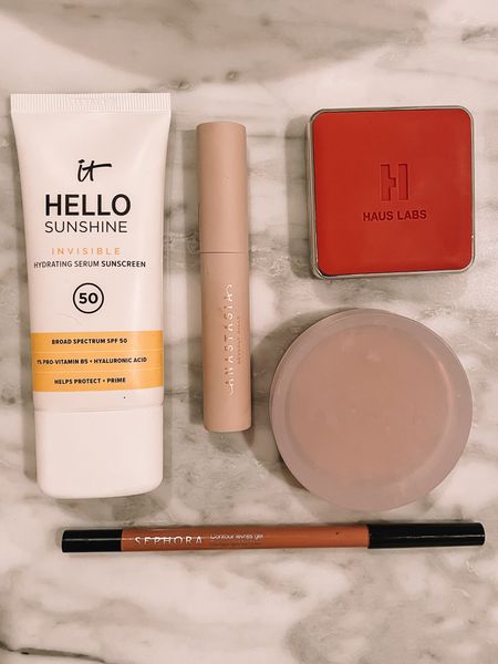 The new makeup products I’ve been trying out and love! This It Cosmetics Hello Sunshine has an spf of 50 and Hyaluronic Acid and vitamin B5. This Sephora lip pencil glides on smoothly and the color The Nudest is perfect for a gym lip! I’m obsessed with the talc free Haus Labs Blush. I have the color Hibiscus Haze. This Kosas powder is also talc free and doesn’t dry my skin out and you all know how much I love the Anastasia Brow Gel!

#LTKover40 #LTKfindsunder50 #LTKbeauty