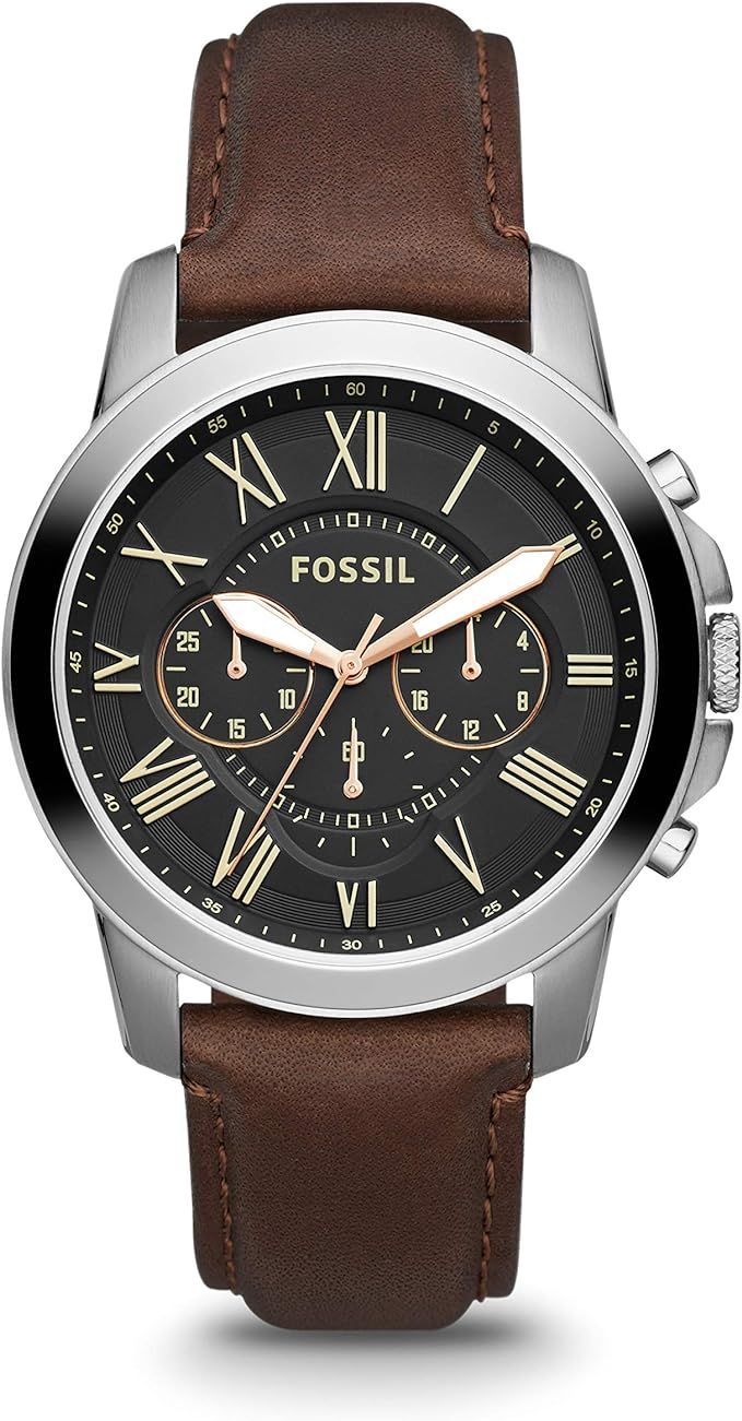 Fossil Men's Grant Stainless Steel Quartz Chronograph Watch | Amazon (US)