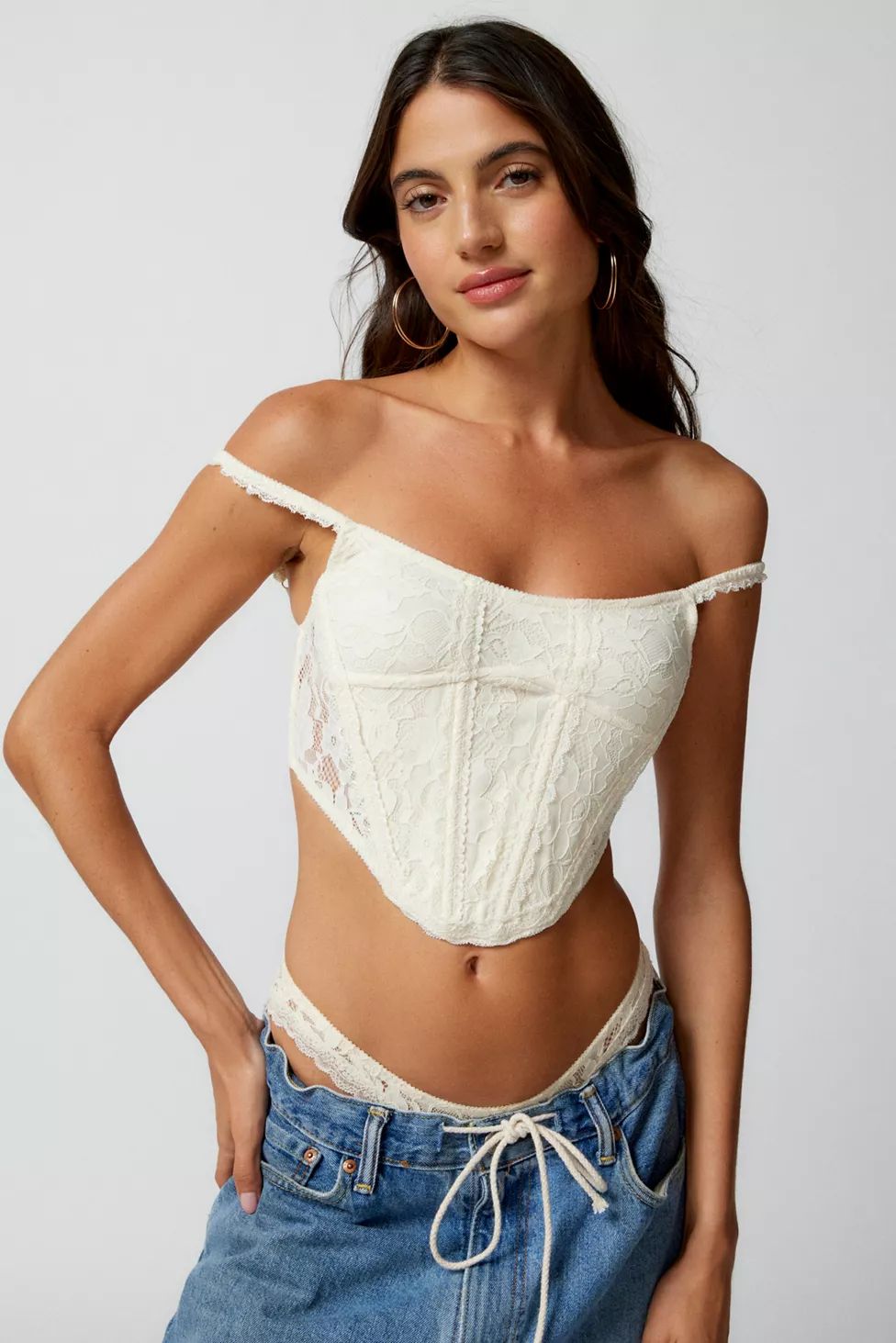 Out From Under Divine Lace Off-The-Shoulder Corset | Urban Outfitters (US and RoW)