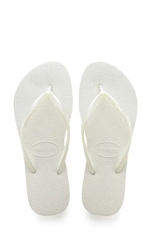 Havaianas Slim Flip Flop in White at Nordstrom, Size 35 | Nordstrom