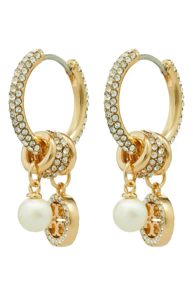 Icon Pavé Hoop Charm Earrings | Nordstrom