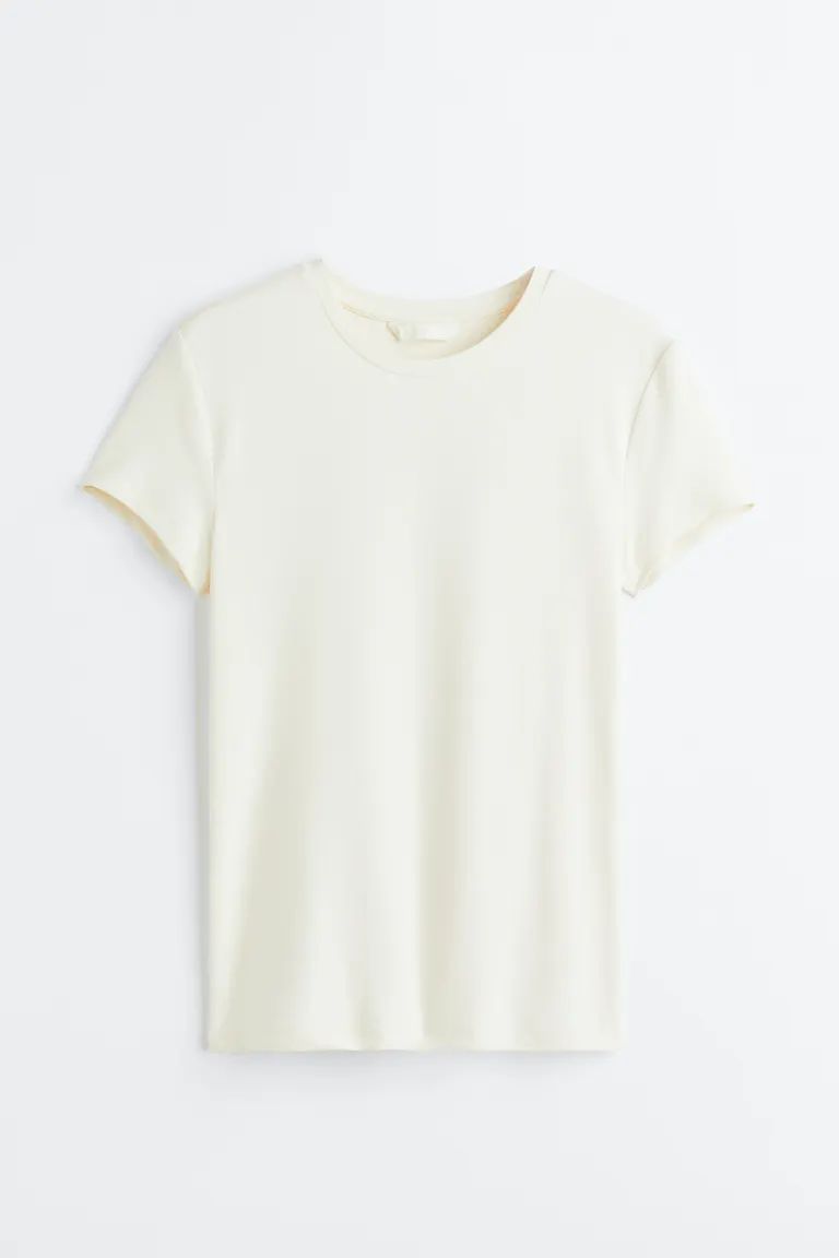 Fitted Microfiber T-shirt | H&M (US + CA)