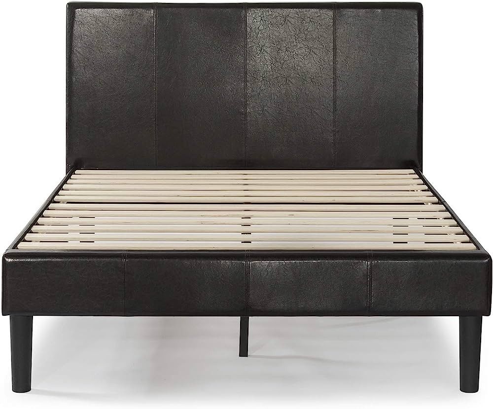 Zinus Gerard Faux Leather Upholstered Platform Bed Frame / Mattress Foundation / Wood Slat Suppor... | Amazon (US)