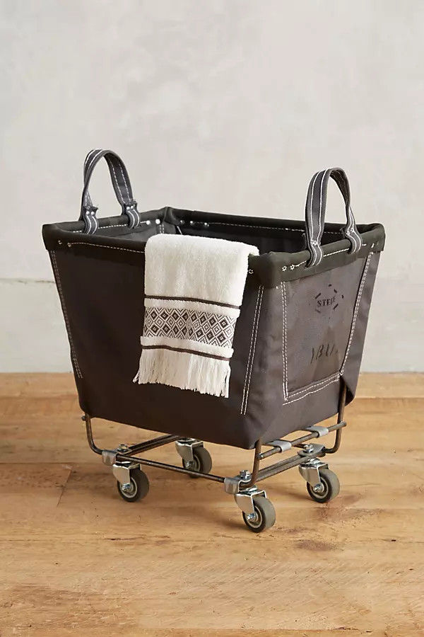 Small Mobile Canvas Bin | Anthropologie (US)