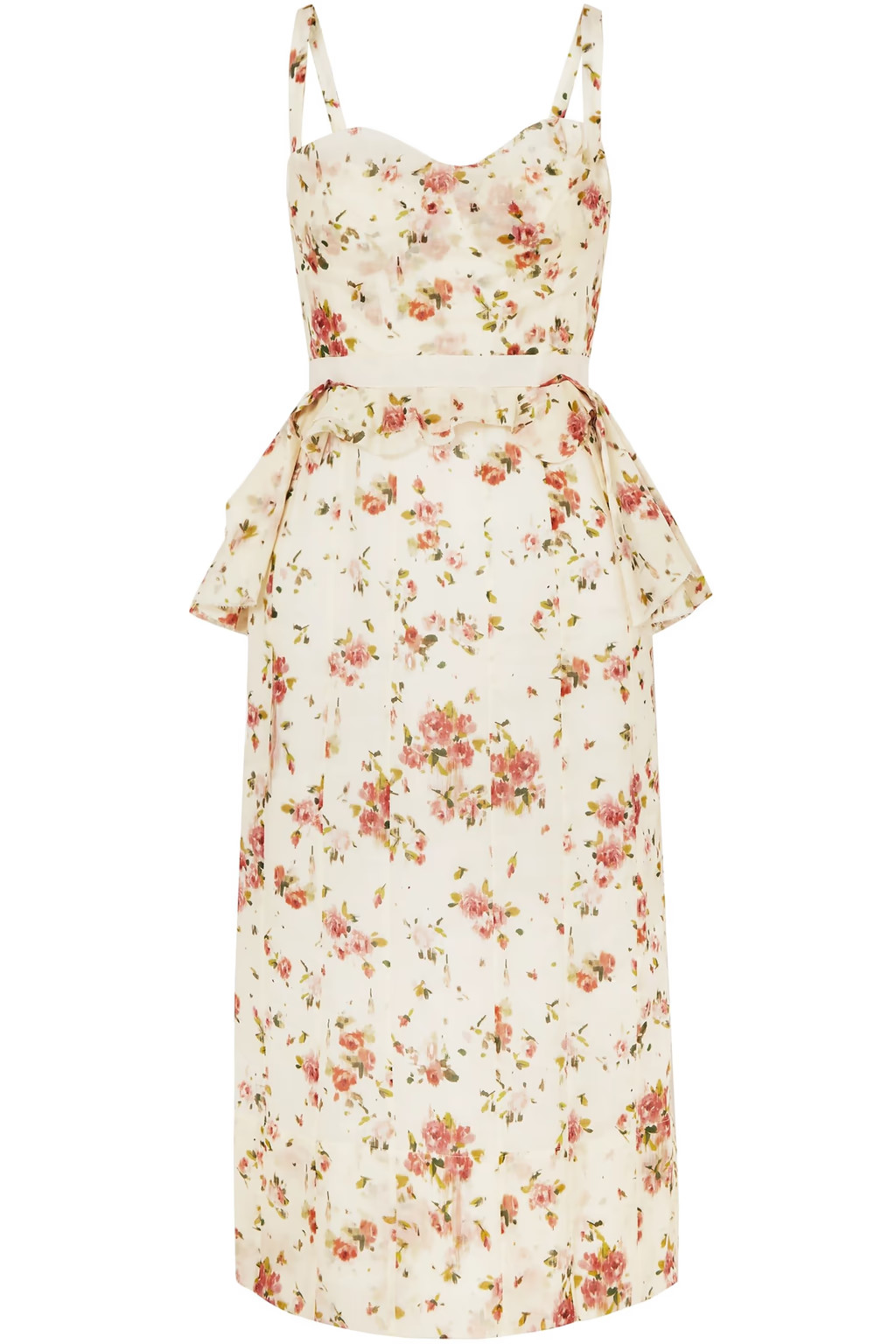 BROCK COLLECTIONDailey floral-print cotton-voile peplum dress | The Outnet (UK and Europe)
