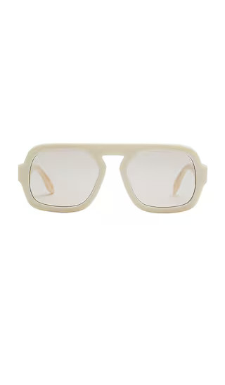 Jane Sunglasses in Ivory White | Revolve Clothing (Global)