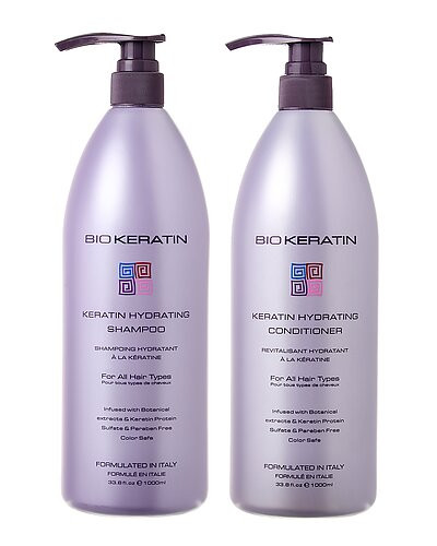 BIOKERATIN 33.8oz & 33.4oz Hydrating Shampoo & Conditioner | Gilt & Gilt City