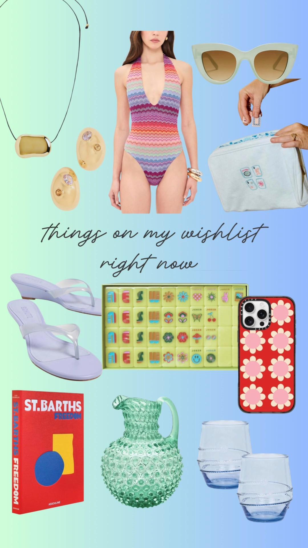 Things on my wishlist right now ✨ a very random mix of colorful summer finds, Mahjong extras, vacation vibes, and little things I absolutely do not need but can’t stop thinking about 💗 Everything linked!

#LTKmomlife #LTKHome #LTKOver40