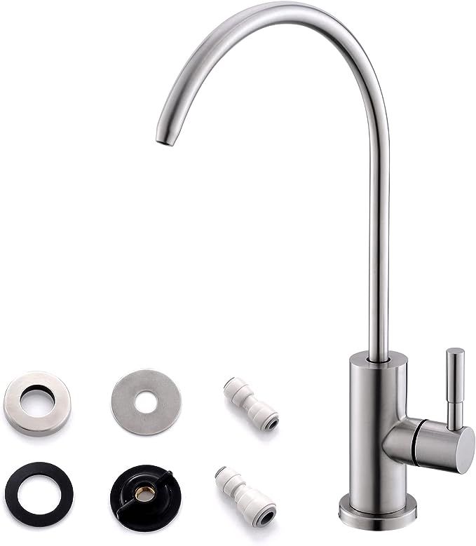 WEWE Drinking Water Faucet for Kitchen Sink, Kitchen Water Filter Faucet Stainless Steel for Reve... | Amazon (US)