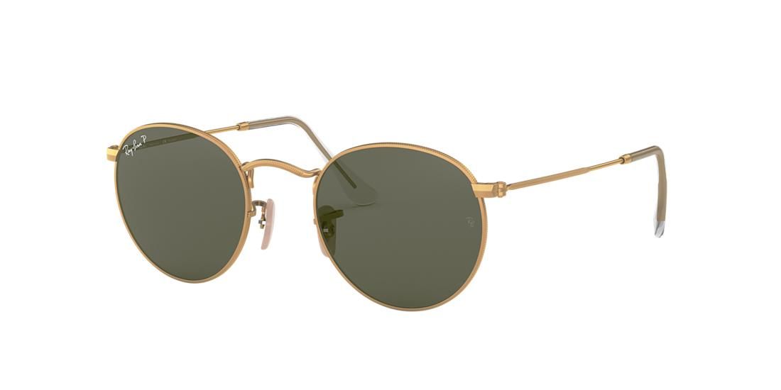 Ray-Ban Rb3447 50 Round Metal Gold Sunglasses | Sunglass Hut UK