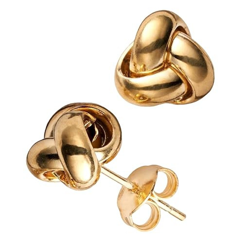10k Yellow Gold Love Knot Post Stud Earrings, 6mm | Amazon (US)