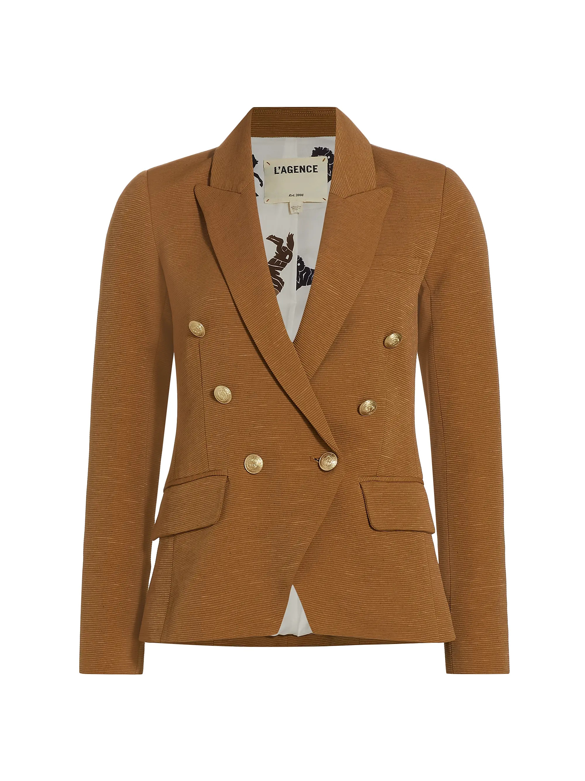Kenzie Cotton-Blend Double-Breasted Blazer | Saks Fifth Avenue